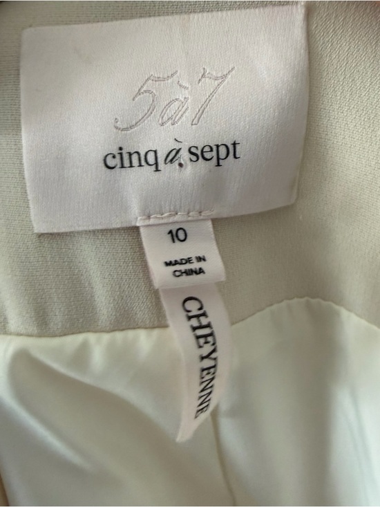 Cinq A Sept Crochet Lace Cheyenne Blazer Ivory Cream Neutral Quiet Luxury Spring - Picture 13 of 15